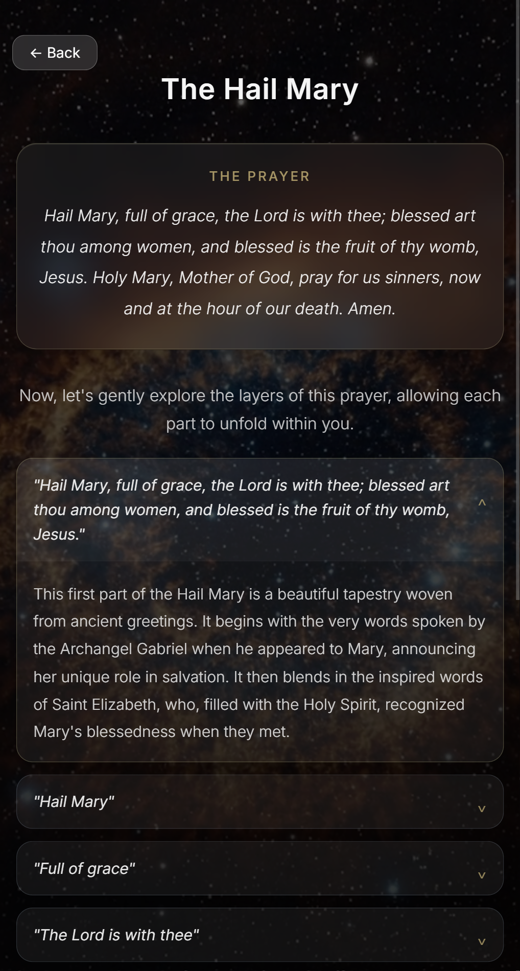 Ancient Prayers screen